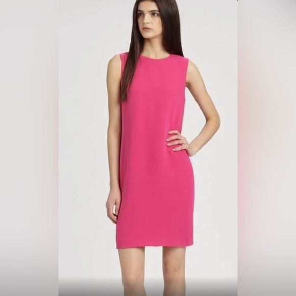 Vince Hot Pink Sleeveless Shift Dress NWOT size 4​​ - Picture 1 of 8